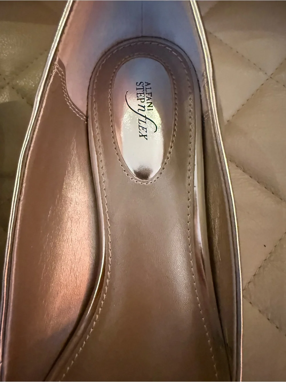 Alfani Metallic silver Peep-Toe Heels